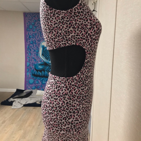 CULUWATU BRAND BABY PINK CHEETAH PRINT DRESS - Picture 4 of 7